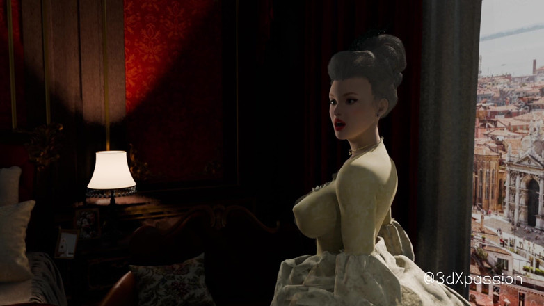 3dxpassion: Sexy Baroness Hat Leidenschaftlichen Sex Mit Casanova In Einem Luxuriösen...