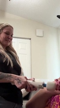 Mistress Kora Teases Chastised Pup with Wand: BDSM Tease & Denial