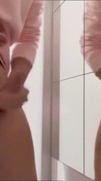 Young Streamer Touches His Huge Cock in Front of the Mirror and Streams It Live!