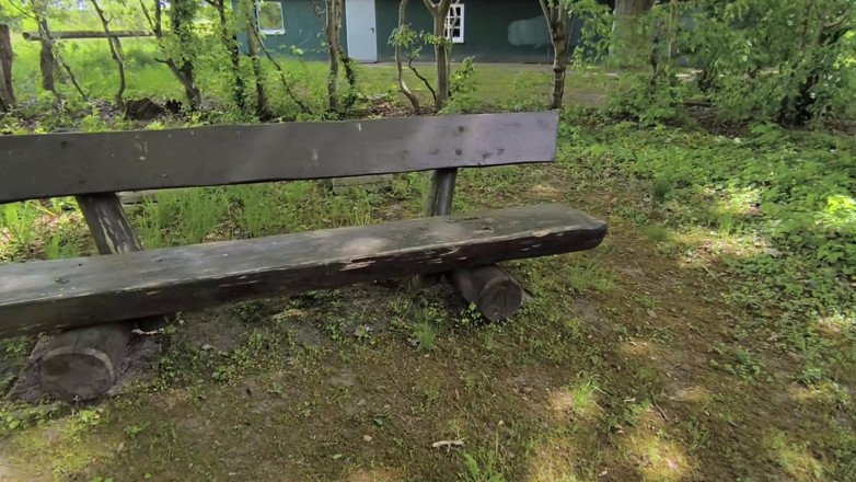 Bouncy Tits Action: Tieten en vagina slaan op de picknicktafel