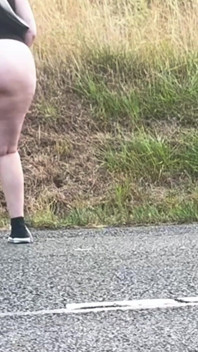 Outdoor Female Exhibitionist: Hitchhiking Flash