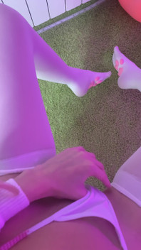 White Stockings and Playful Fingers