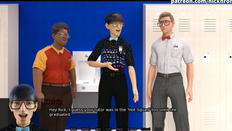 Visual Novels: SexBot 3 - 制服を着た熟女にキスされたオタク