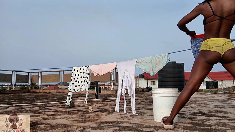 Naturelle Chocolat: Washing My Daddy's Clothes After Her Fucked the Piss Out...