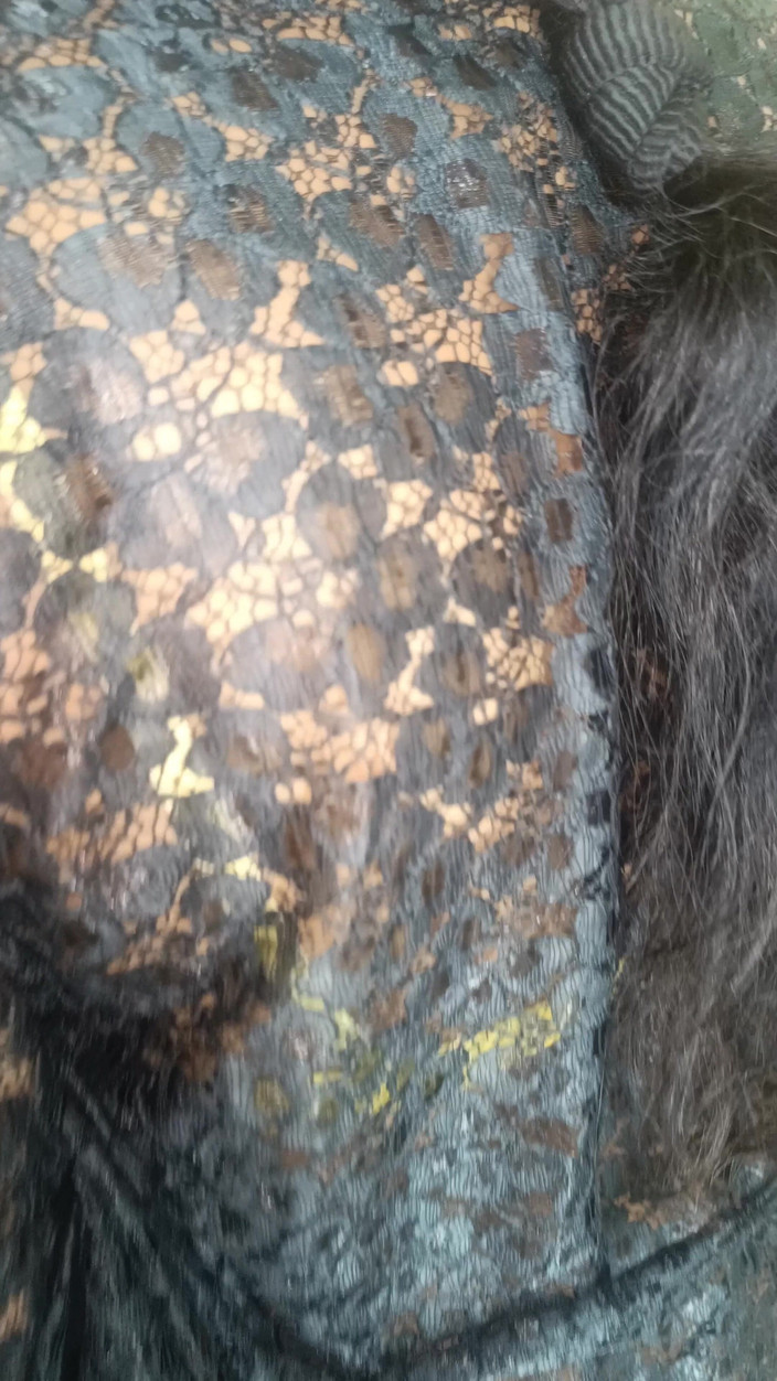 Inba: Vestido transparente de cor preta