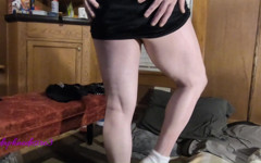 Daphne Dressing Room Panty Tease Black Minidress thumbnail