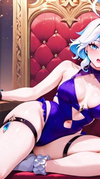 Furina Sitting Hard on Dick, Petite, Teen, Anal, BDSM - Hentai, R34 - Ai-generated