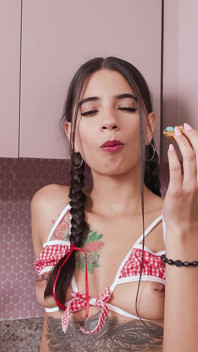 Fuck Machine Pink in the Kitchen