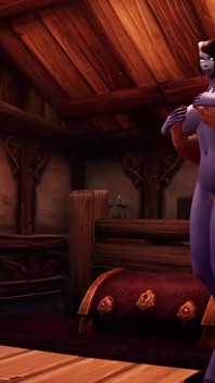 La draenei si masturba la coscia | Parodia di warcraft