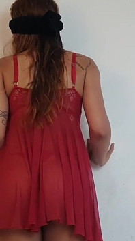 My lovely blindfold striptease
