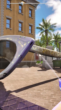 Giant Waifu wash simulator hratelnost část 1 - první úklidová práce pro Vellory