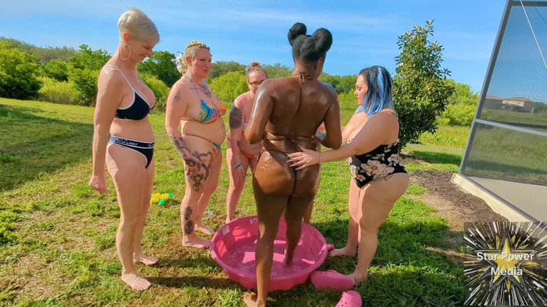 Savanna star: Six Oiled-up Sluts Degrade You While They Slip and Slide...