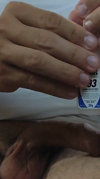 Intense Masturbation, Glue and Pepper on Stepdaddy's Cock