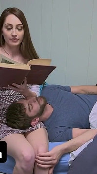 Caring Big Assed Stepsis Nina Skye Warms up Stepbro with Some Deepthroat Blowjob