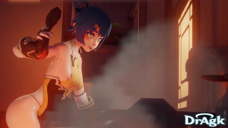 DrAgk: Timeskip Xiangling Dikongkek Di Dapur Sendiri Impak Genshin – Animasi 3d Hilichurl...
