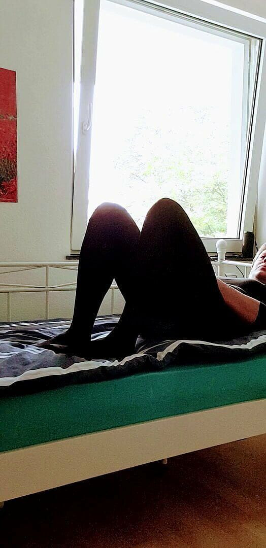 PetraNylon: 팬티 스타킹과 집에서 솔로