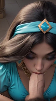 Princesa Jasmine Esperando pela Companhia de Aladin