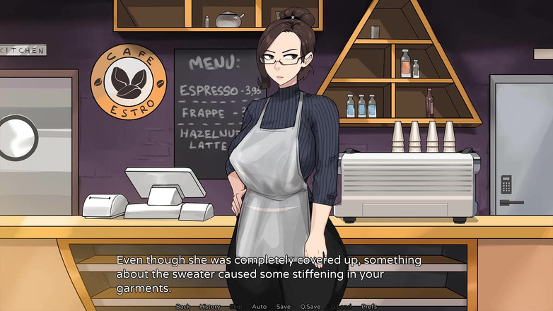 Futavision: Hazelnut Latte: Male Blows a Transsexual Ladyboy Barista no Balcão...