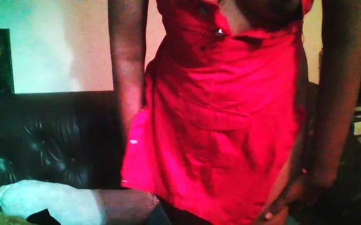 Tina Baby: Sri Lankan Red Dress Wearing Slut Whore