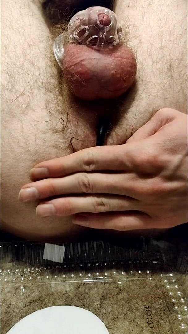 AssHungry4Cock: Aneros &amp; chastity - без звуку -