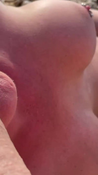 Blow Job on the Beach and Cum in My Pussy