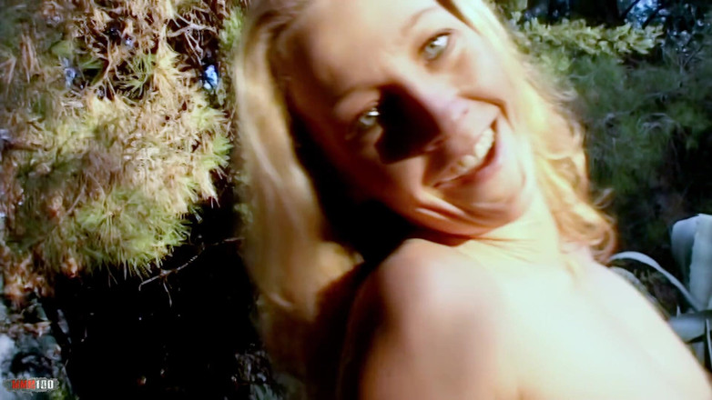 MMM100: Lady-margaux Great Blonde Lady Margaux Removing Clothes in the Woods