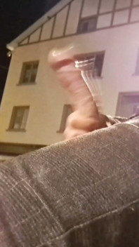 Flashing and Dripping Precum on a Public Bench