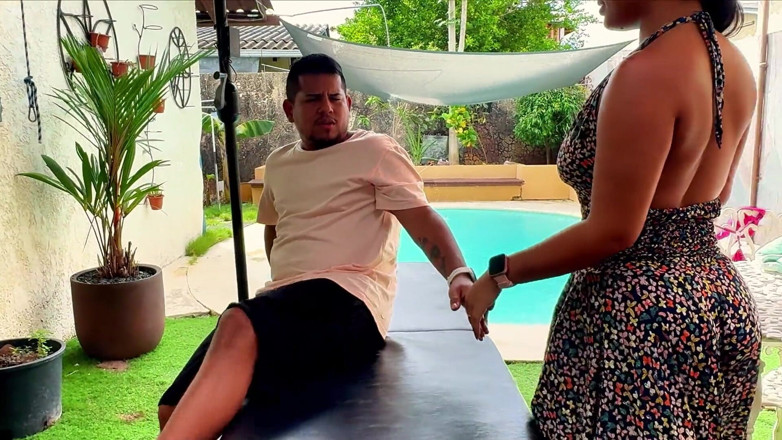 Leyne Rodriguez: Tricked by Horny Stepmother, Massage with Happy Ending