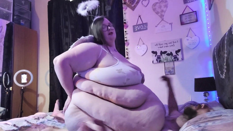 SSBBW Hunter: Cabalgando polla caído Angel culona Lady Brads