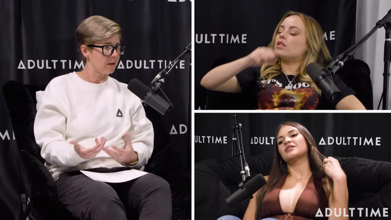 Adult Time Podcast: Gizelle Blanco &amp; Anna Claire Clouds Feromony, Nůžky a Bush | čas pro...