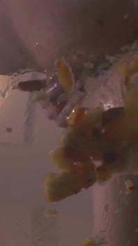 Batido de fruta, Gina Gerson aplastando fruta con su coño y pies