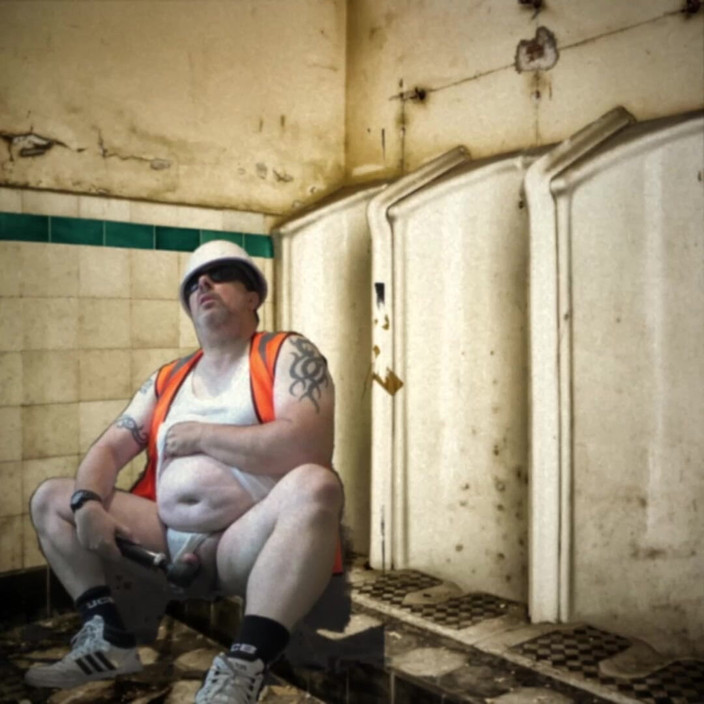 uktattooedchub74: Vintage publiczne toalety - gra werbalna i sperma