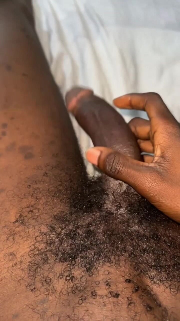 Slimniqqa: Teen with Big Black Cock Jerks off and Cums