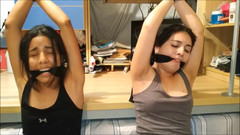Selfgags Latina Bondage: Zradila bondage dívka: jak jsi mohl?!