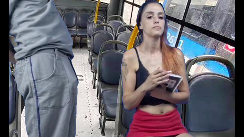 FannySquirting: Pracovnice vytáhne ptáka a tlačí ženy v autobuse