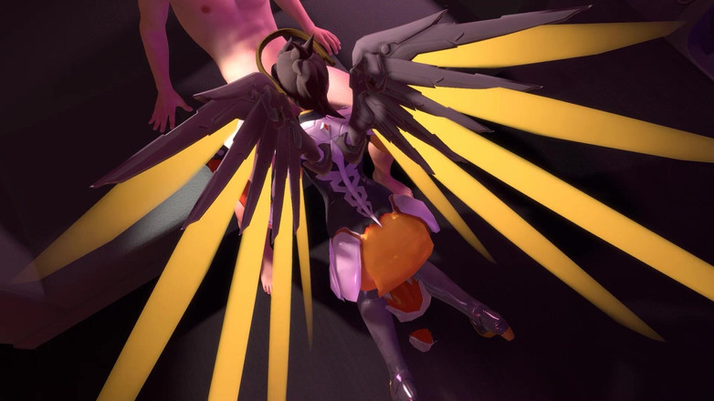 Wraith ward: Mercy nyepong kontol sambil berlutut di parodi overwatch pov