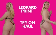 Leopard Lingerie Try on Haul with Michellexm | Faphouse