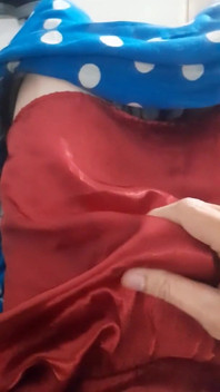 Wearing Mini Satin Skirt Inside Shorts