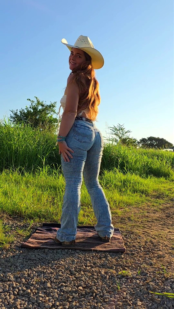NaughtyRedFarmgirl: Bigass Redhead Slowly Strips Out of Riding Clothes Teasing with...