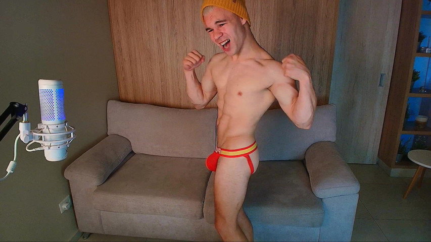 A Handsome Russian Guy Showing off His Muscles and Ass (Max Russell)