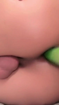 Arab Shemale Cucumber Masturbation
