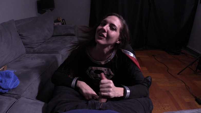 Evangelines Fetish: Dunkler supergirls handjob