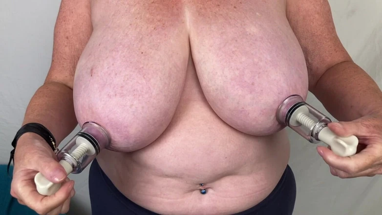 Mr MF: Mrs Mature Feet Playing with Kinky Titty Toys