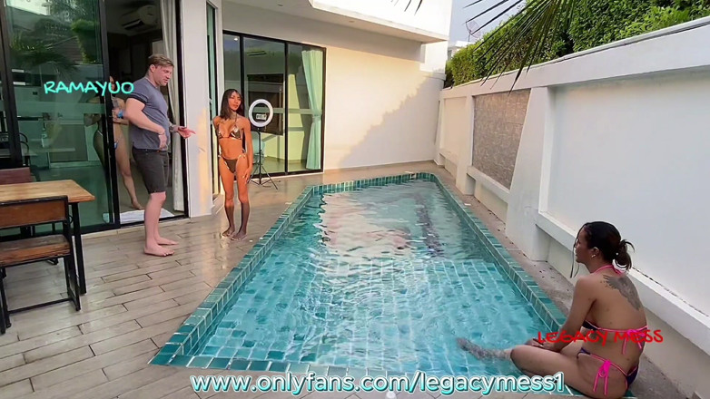Legacy Mess: Threesome Outdoor Two Sexy Bg Dicks Asian Shemales Fucking Each...