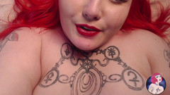 Yukionna: Redhead Chubby Babe with Big Tits Playing with Them