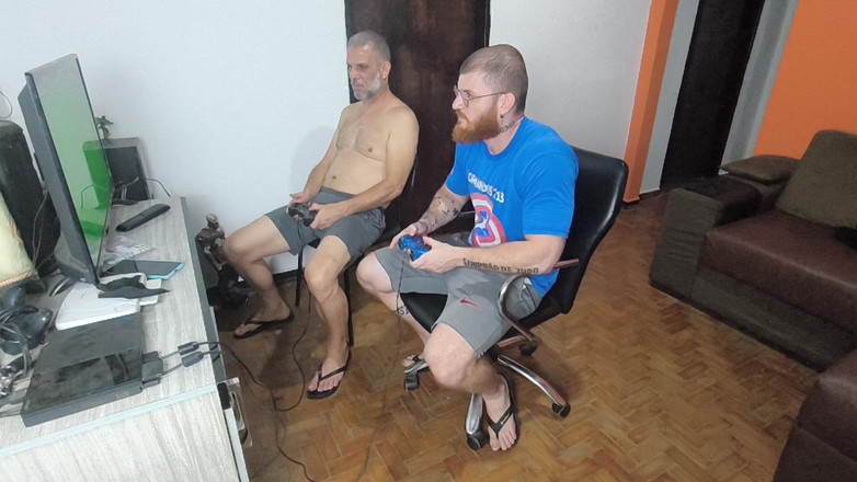 carmonaoficial: Carmona and Her Father Playing Video Games Naked