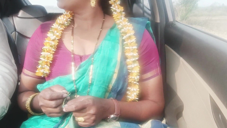 Telugu honey lips: 義理の父の娘 車でのセックス、テルグ語のダーティートーク パート1