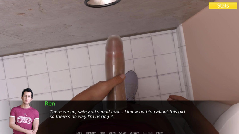 3D Cartoon Porn: Erotica 5 - Ren Fucks Mystery Girl Through Toilet Glory Hole
