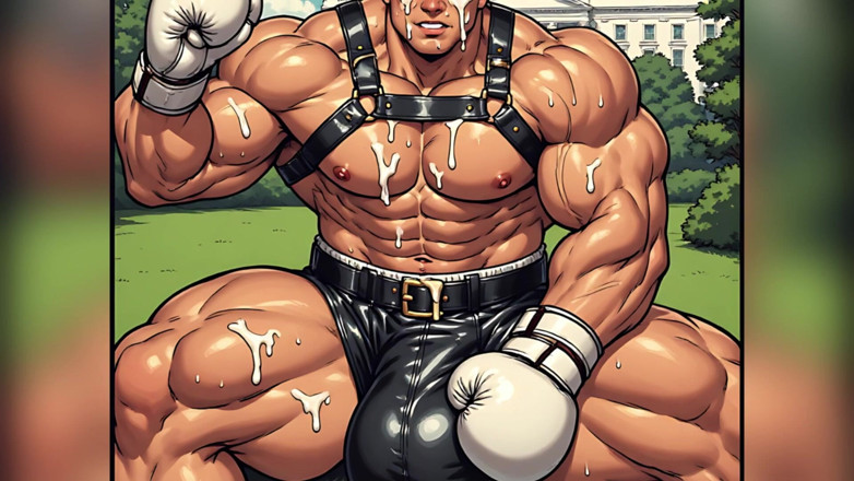 Erotic Man: Asian Cum Covered Muscle Men Art