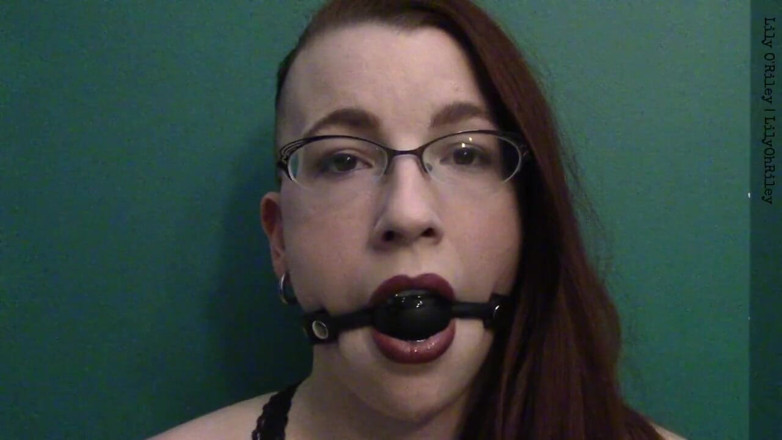 Lily O'Riley: Ballgag staring